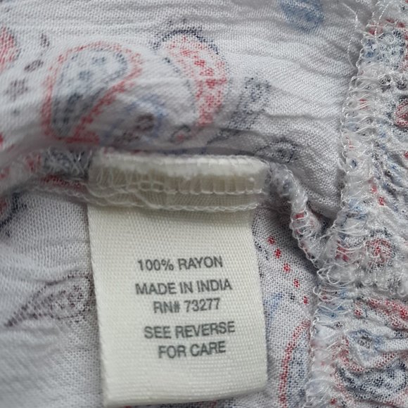 Mudd Strapless Ruffle Paisley Romper Junior Medium - Picture 6 of 6